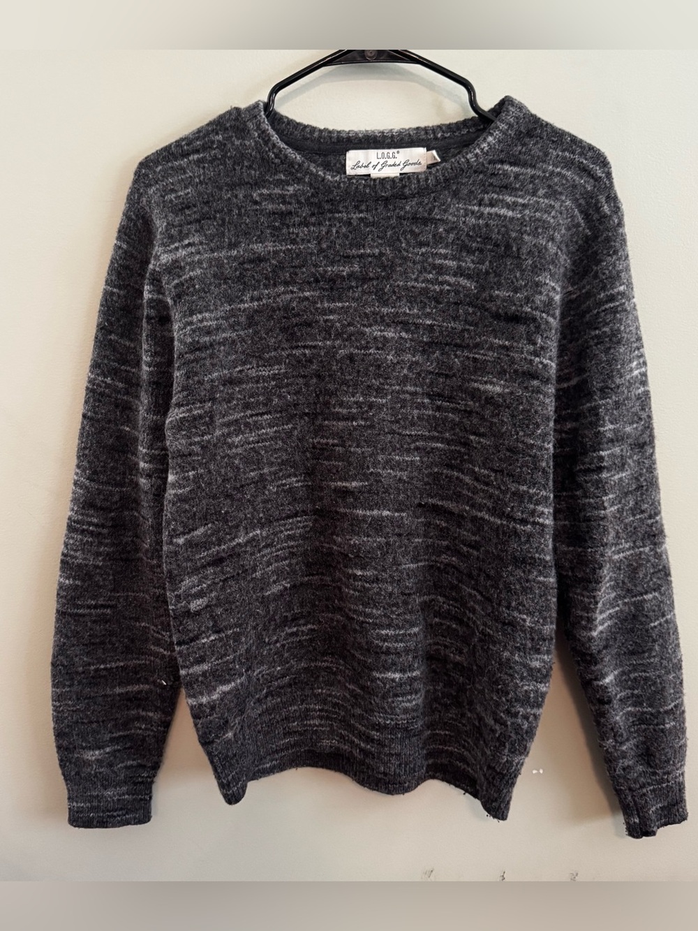 H&M Women’s Wool Alpaca Blend Marled Knit Sweater Grey S